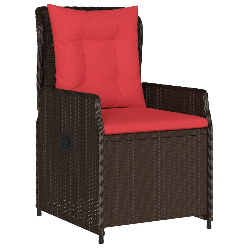 Liggende tuinstoelen 2 stuks bruin polyrotan is nu te koop bij PeponiXL, paradijselijk wonen!