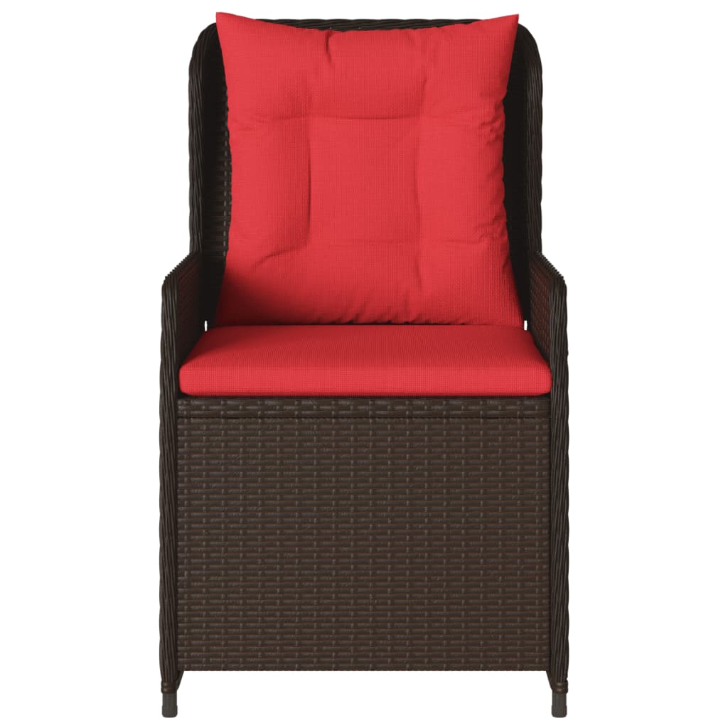 Liggende tuinstoelen 2 stuks bruin polyrotan is nu te koop bij PeponiXL, paradijselijk wonen!