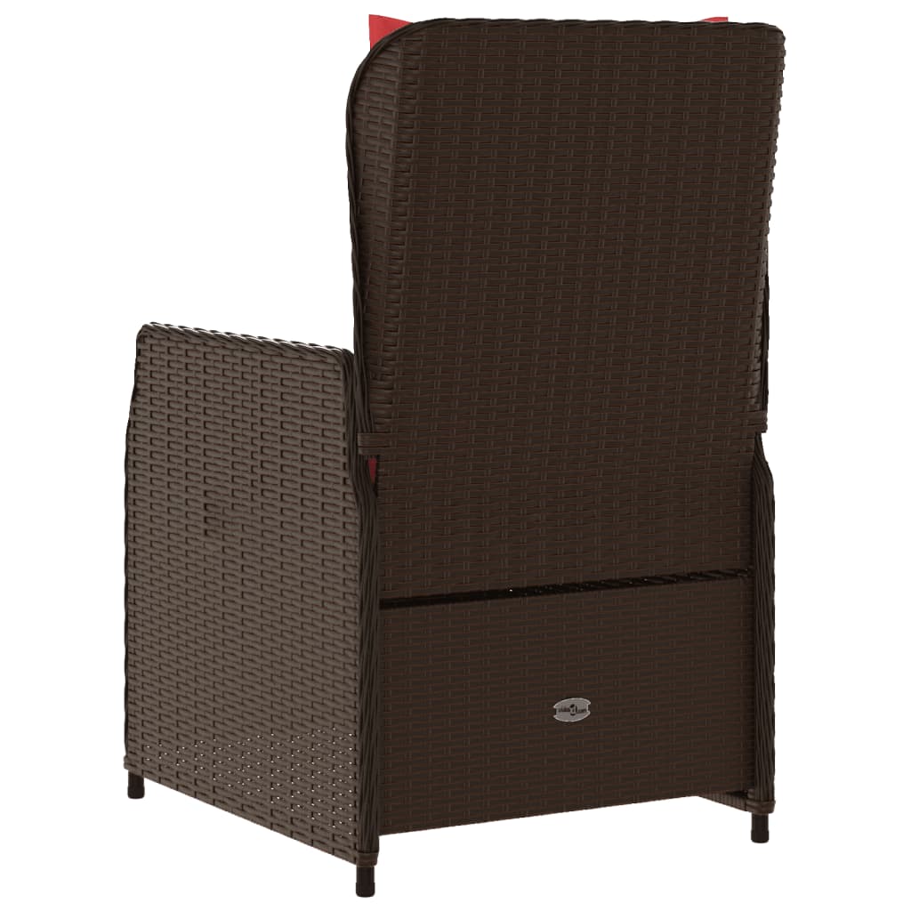 Liggende tuinstoelen 2 stuks bruin polyrotan is nu te koop bij PeponiXL, paradijselijk wonen!