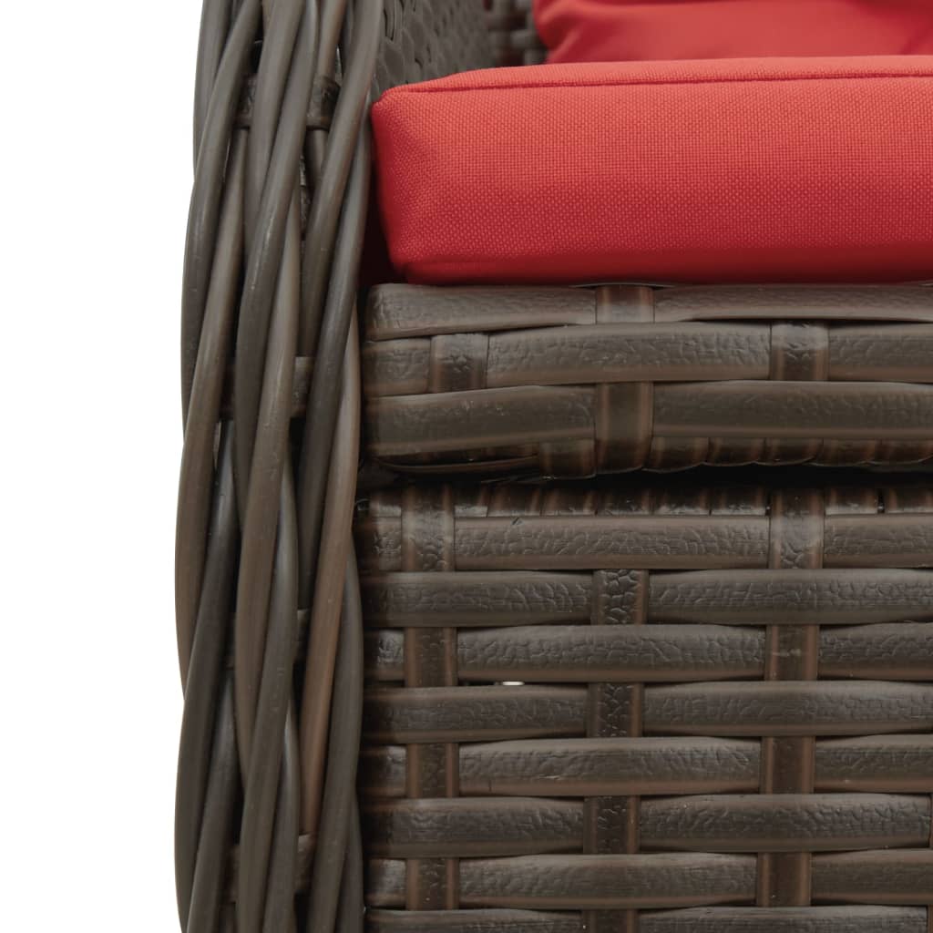 Liggende tuinstoelen 2 stuks bruin polyrotan is nu te koop bij PeponiXL, paradijselijk wonen!