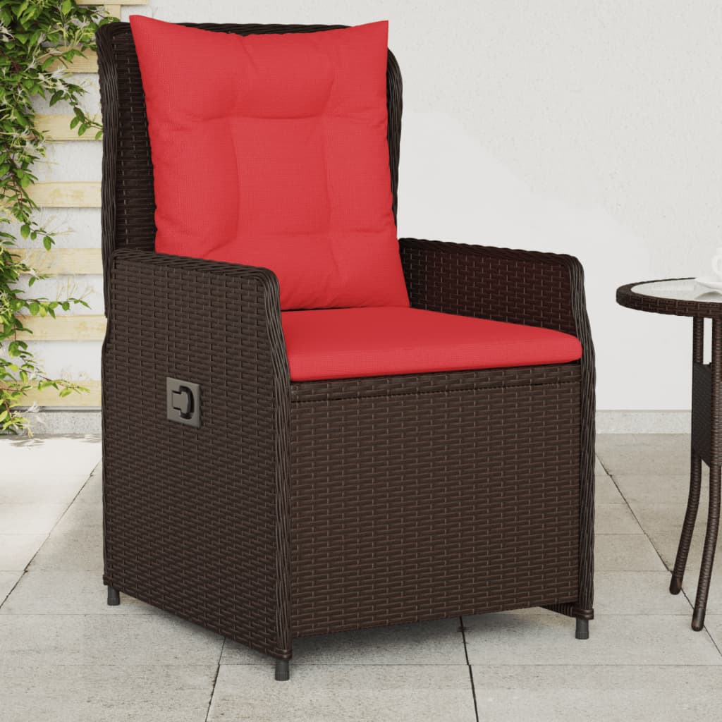 Liggende tuinstoelen 2 stuks bruin polyrotan is nu te koop bij PeponiXL, paradijselijk wonen!