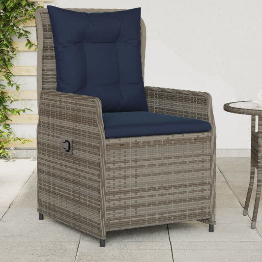 Liggende tuinstoelen 2 stuks grijs polyrotan is nu te koop bij PeponiXL, paradijselijk wonen!