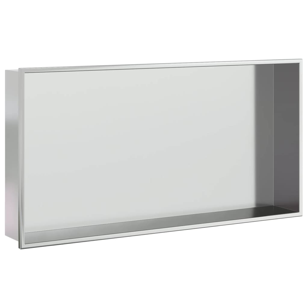 Douchenis 62x32x9 cm roestvrijstaal geborsteld zilverkleurig is nu te koop bij PeponiXL, paradijselijk wonen!