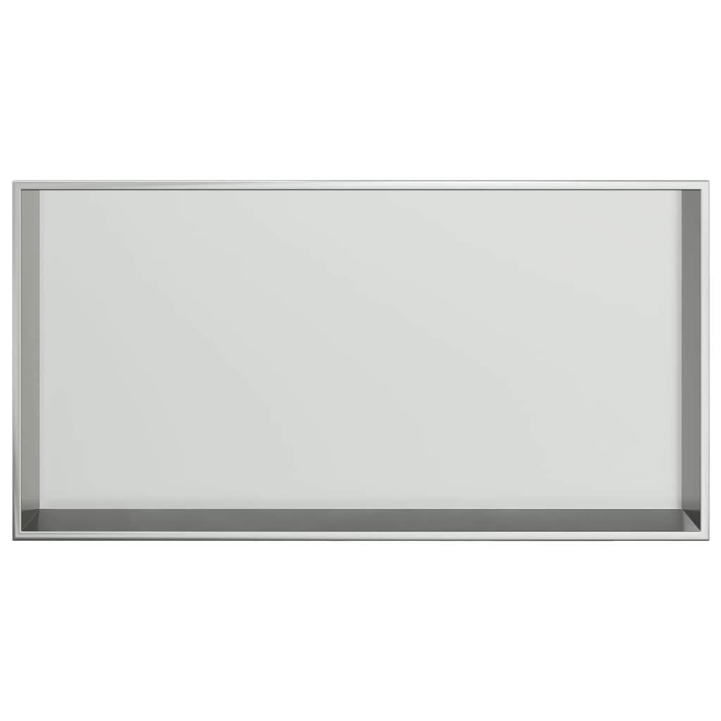 Douchenis 62x32x9 cm roestvrijstaal geborsteld zilverkleurig is nu te koop bij PeponiXL, paradijselijk wonen!