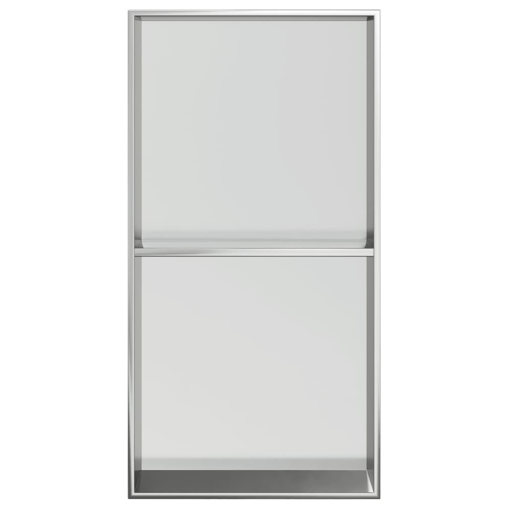 Douchenis 32x62x9 cm roestvrijstaal geborsteld zilverkleurig is nu te koop bij PeponiXL, paradijselijk wonen!