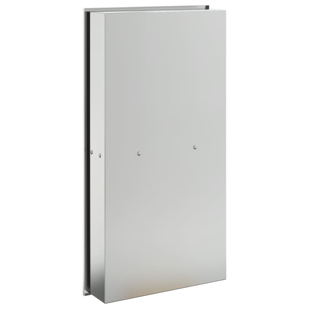 Douchenis 32x62x9 cm roestvrijstaal geborsteld zilverkleurig is nu te koop bij PeponiXL, paradijselijk wonen!