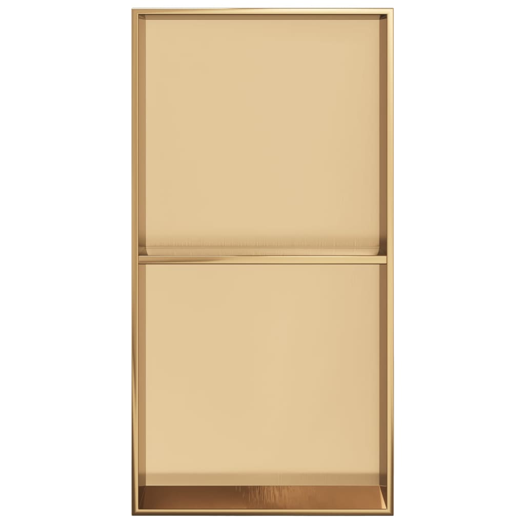 Douchenis 32x62x9 cm roestvrijstaal geborsteld goudkleurig is nu te koop bij PeponiXL, paradijselijk wonen!