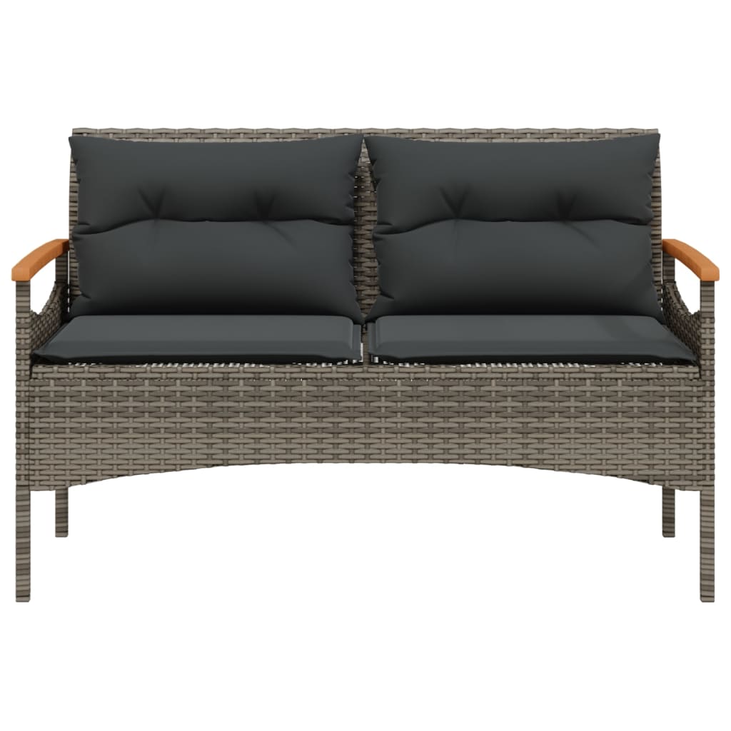 4-delige Loungeset met kussens poly rattan grijs is nu te koop bij PeponiXL, paradijselijk wonen!