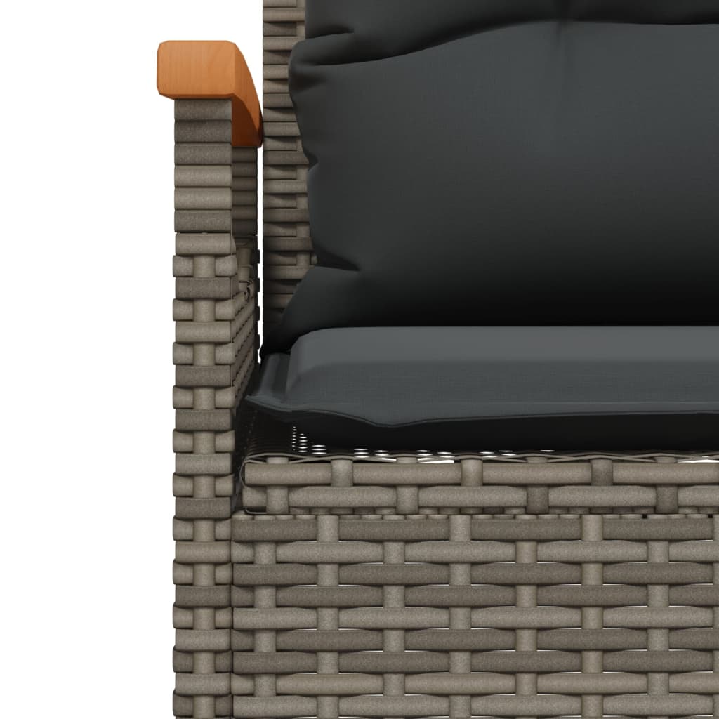 4-delige Loungeset met kussens poly rattan grijs is nu te koop bij PeponiXL, paradijselijk wonen!