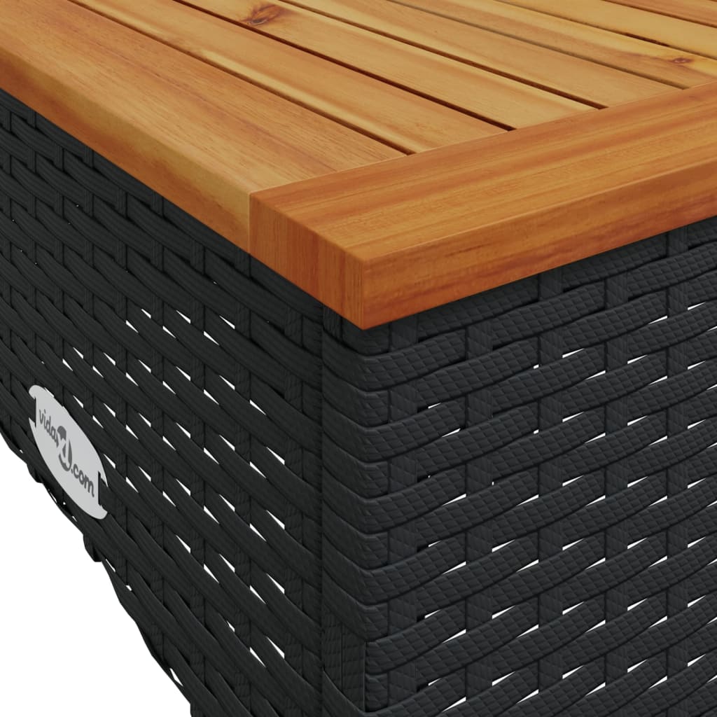 3-delige Loungeset met kussens poly rattan zwart is nu te koop bij PeponiXL, paradijselijk wonen!