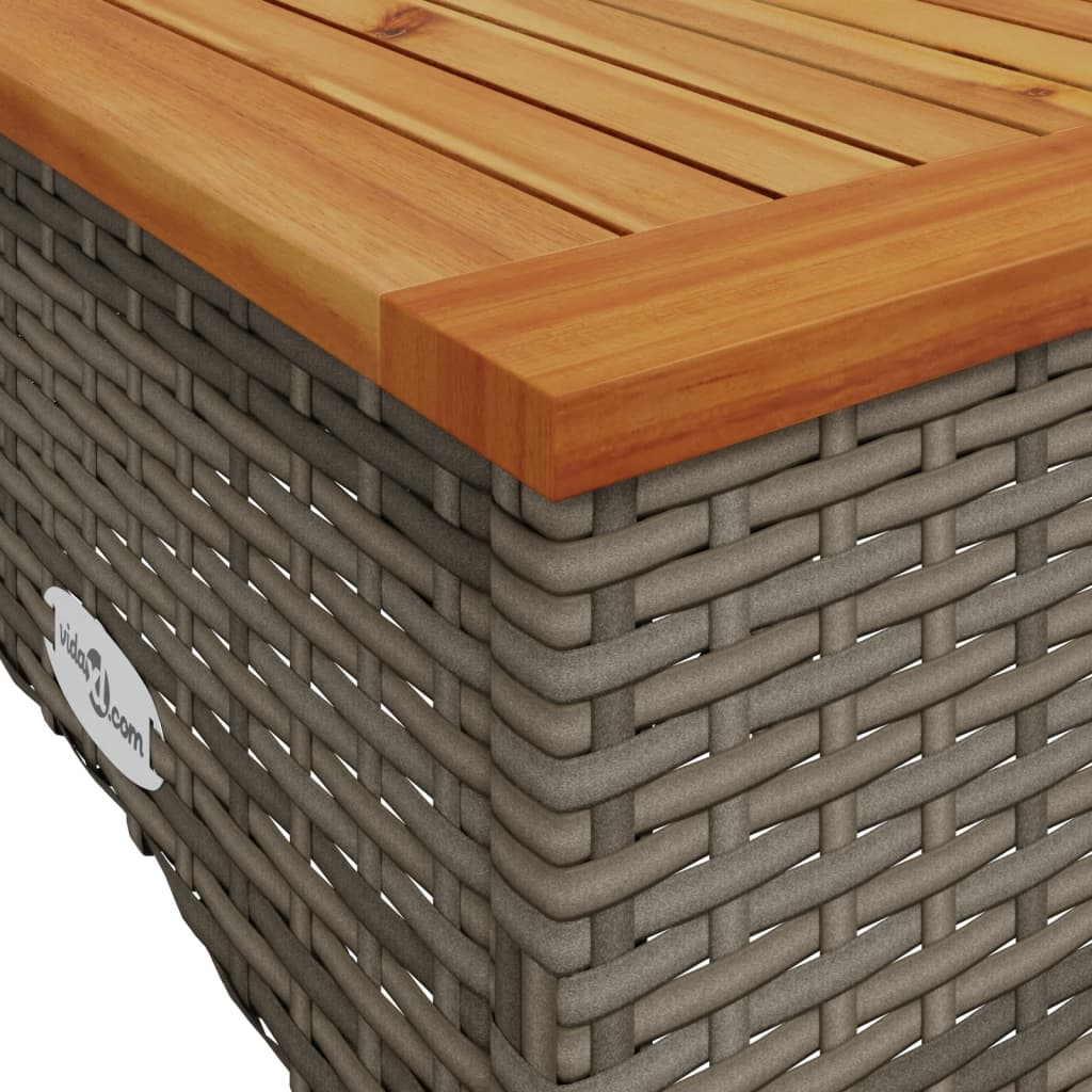 3-delige Loungeset met kussens poly rattan grijs is nu te koop bij PeponiXL, paradijselijk wonen!