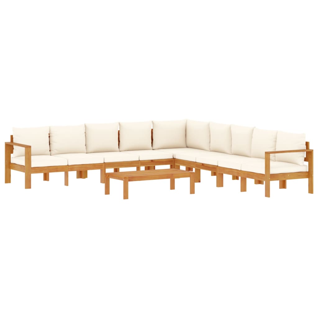 6-delige Loungeset met kussens massief acaciahout is nu te koop bij PeponiXL, paradijselijk wonen!
