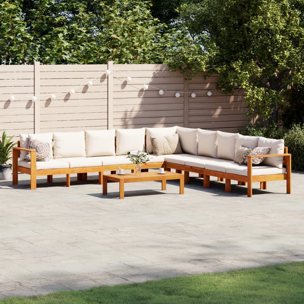 6-delige Loungeset met kussens massief acaciahout is nu te koop bij PeponiXL, paradijselijk wonen!