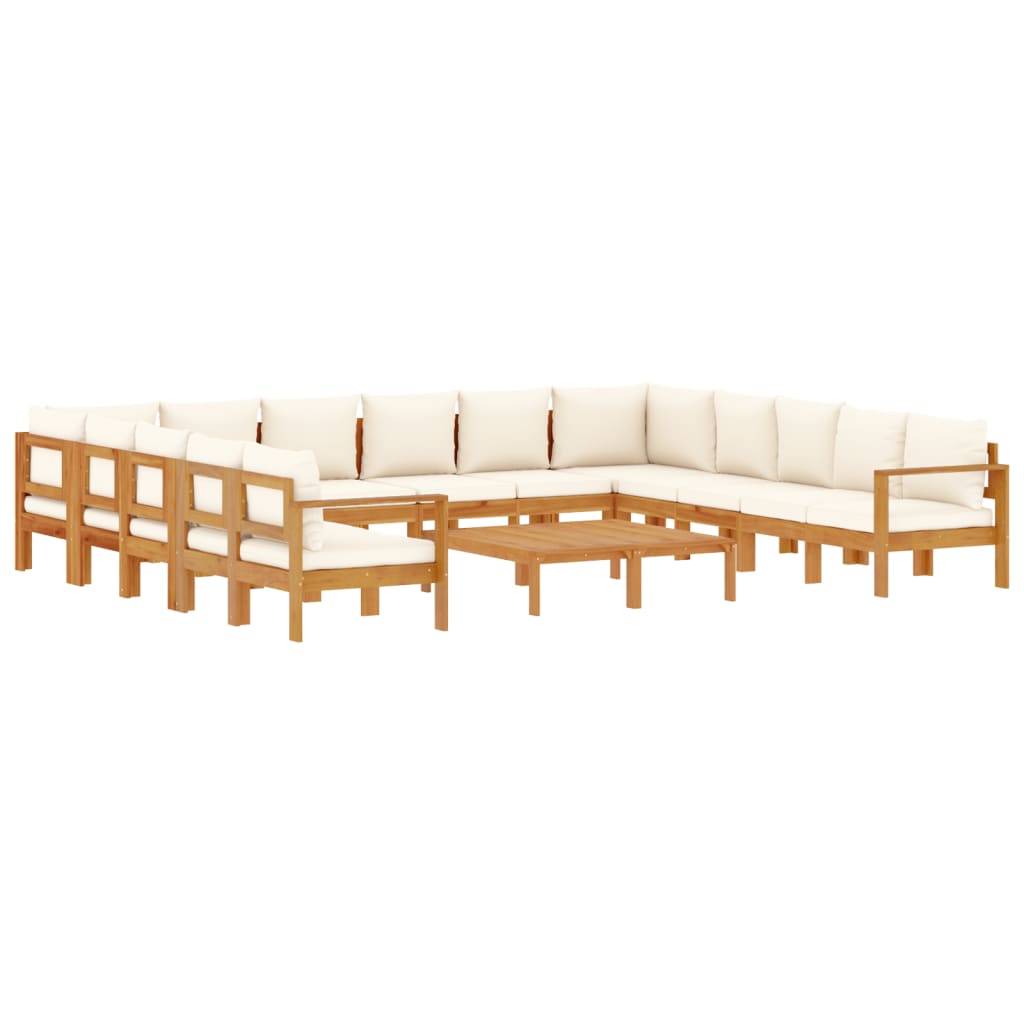 10-delige Loungeset met kussens massief acaciahout is nu te koop bij PeponiXL, paradijselijk wonen!