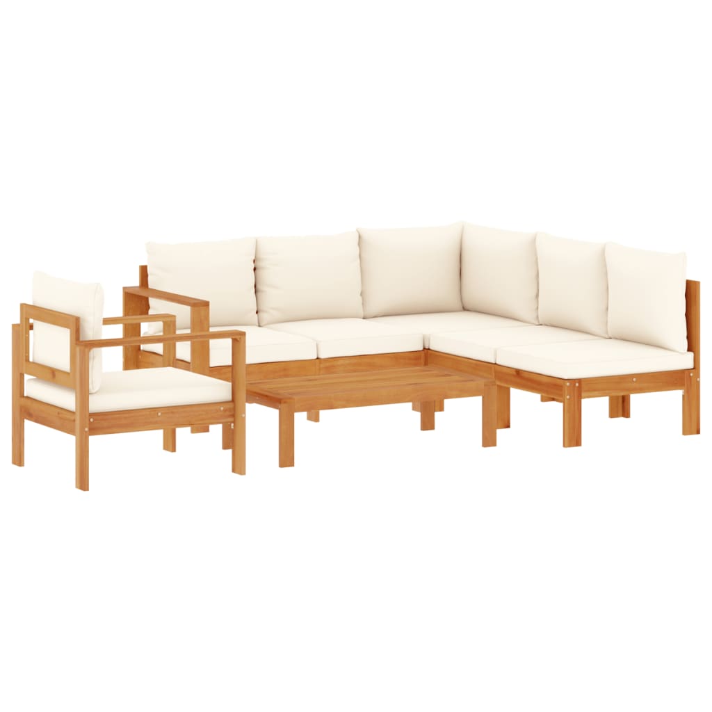 5-delige Loungeset met kussens massief acaciahout is nu te koop bij PeponiXL, paradijselijk wonen!