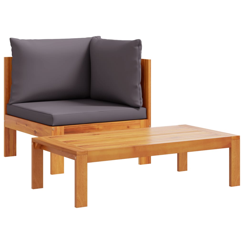 5-delige Loungeset met kussens massief acaciahout is nu te koop bij PeponiXL, paradijselijk wonen!