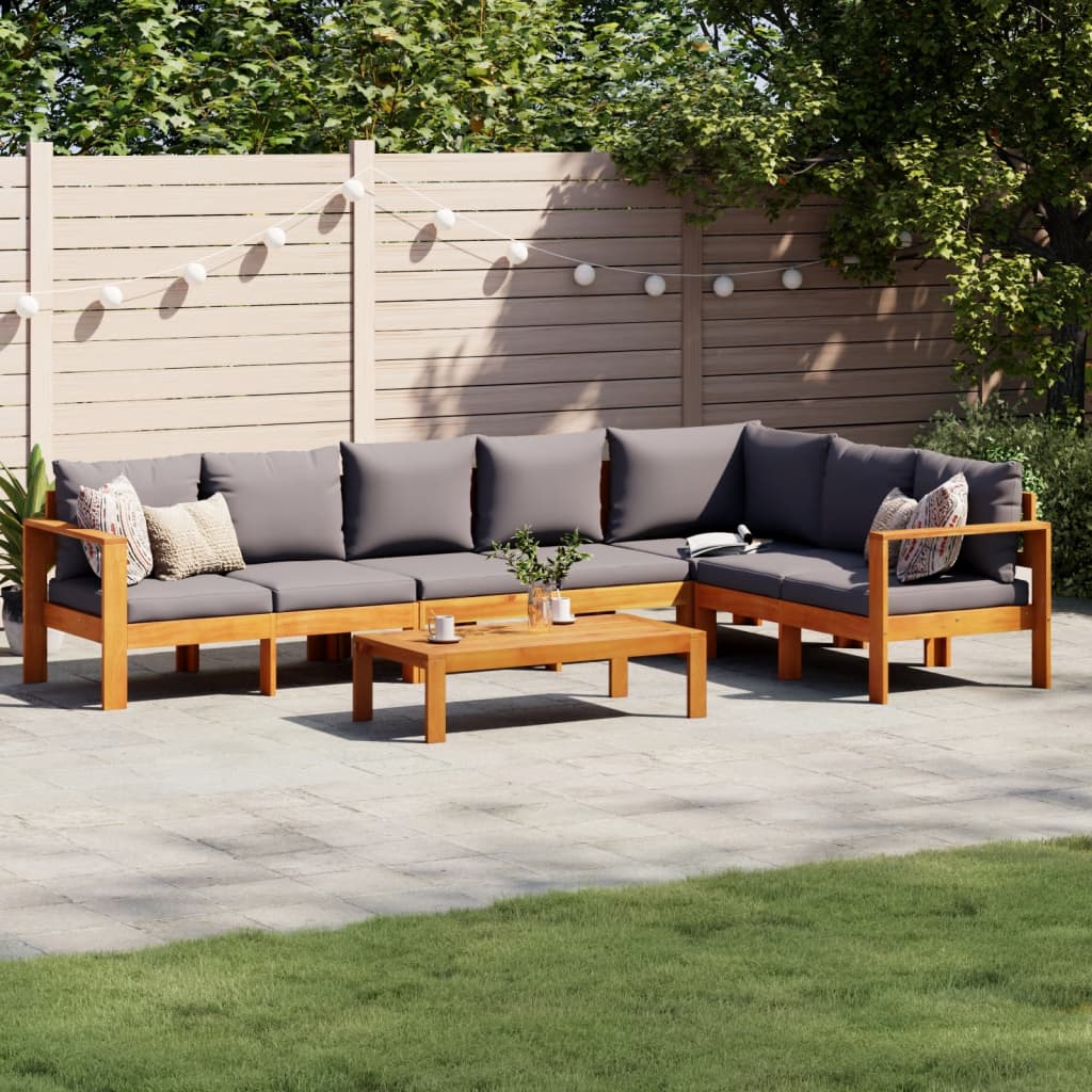 5-delige Loungeset met kussens massief acaciahout is nu te koop bij PeponiXL, paradijselijk wonen!