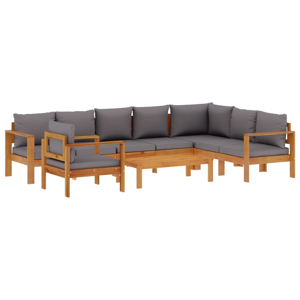 6-delige Loungeset met kussens massief acaciahout is nu te koop bij PeponiXL, paradijselijk wonen!