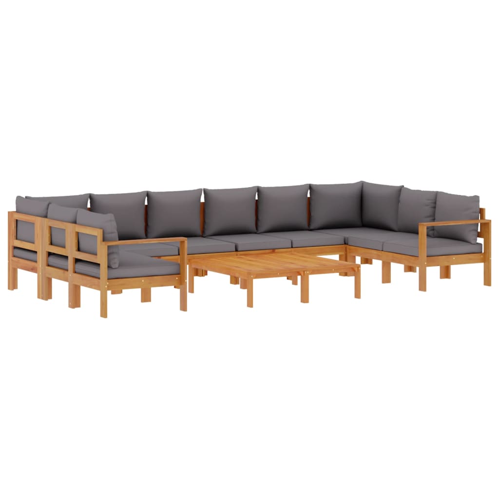 8-delige Loungeset met kussens massief acaciahout is nu te koop bij PeponiXL, paradijselijk wonen!