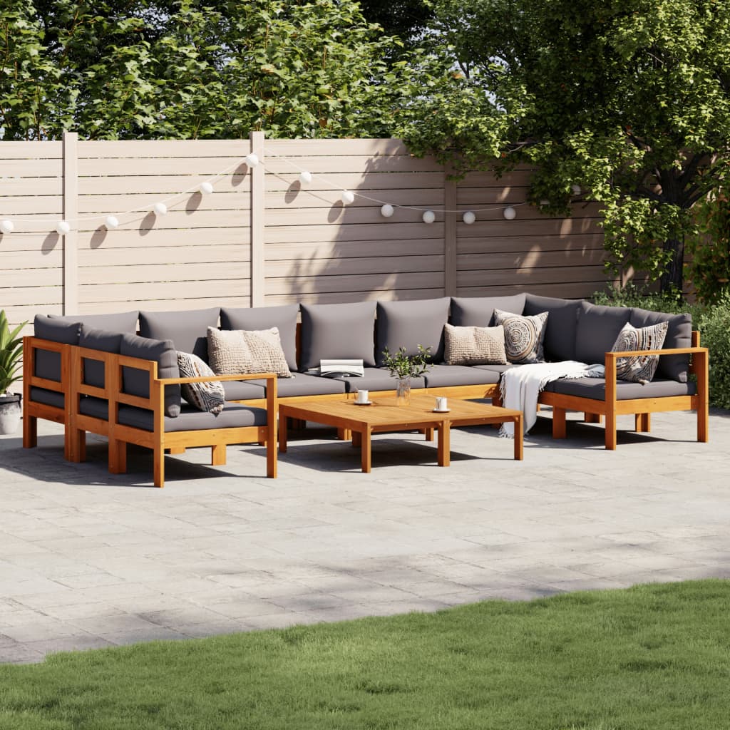 8-delige Loungeset met kussens massief acaciahout is nu te koop bij PeponiXL, paradijselijk wonen!