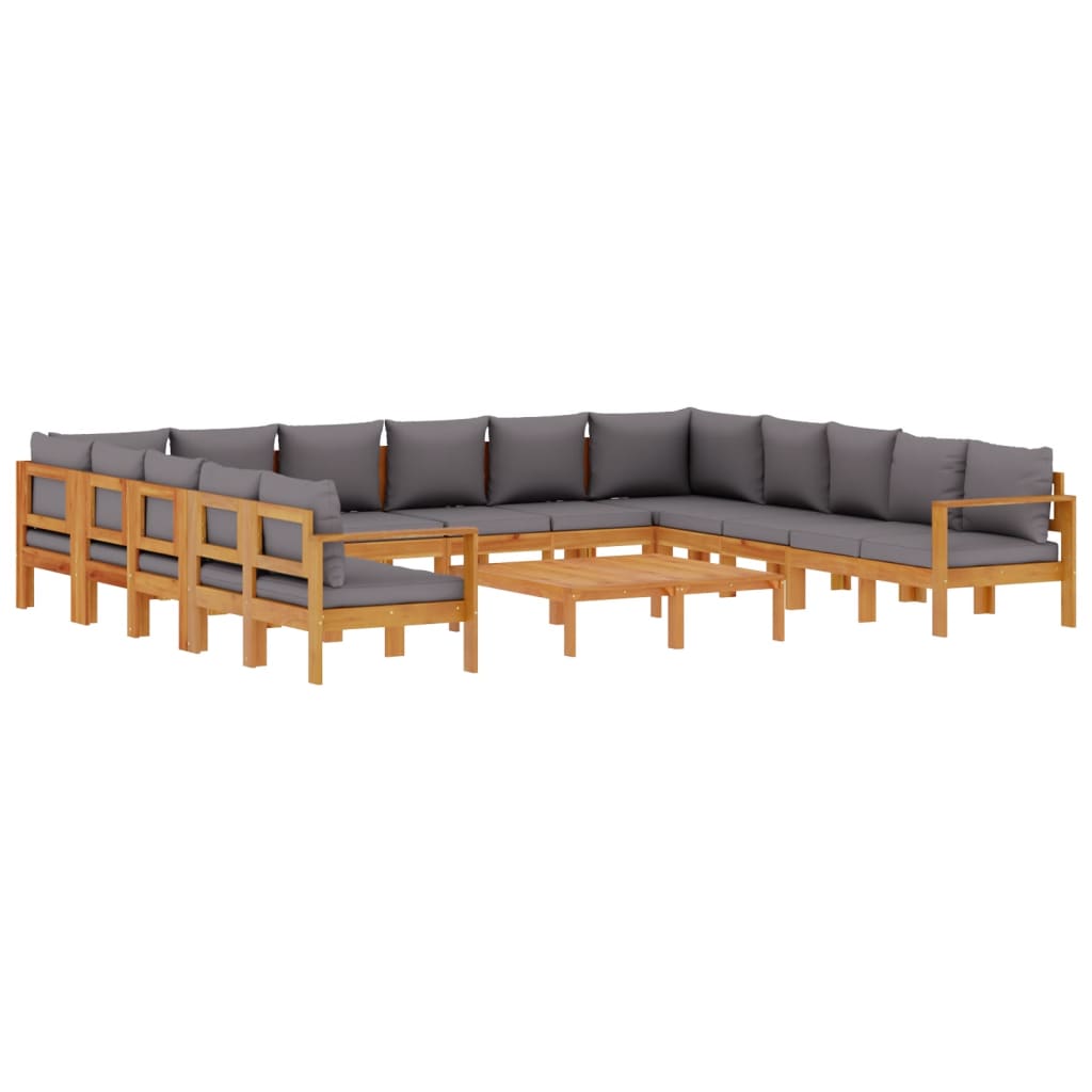 10-delige Loungeset met kussens massief acaciahout is nu te koop bij PeponiXL, paradijselijk wonen!