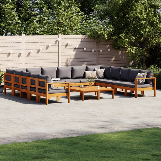 10-delige Loungeset met kussens massief acaciahout is nu te koop bij PeponiXL, paradijselijk wonen!