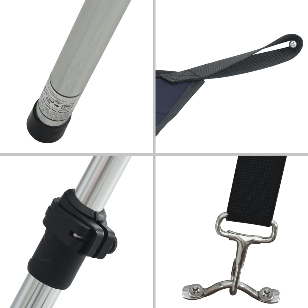 Schaduwdoekset T-top 170x170x(113-182,5) cm blauw is nu te koop bij PeponiXL, paradijselijk wonen!