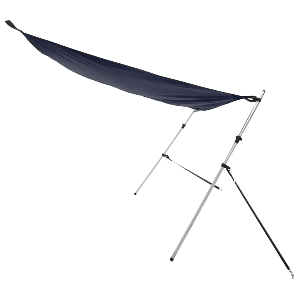 Schaduwdoekset T-top 174x205x(115-194) cm marineblauw