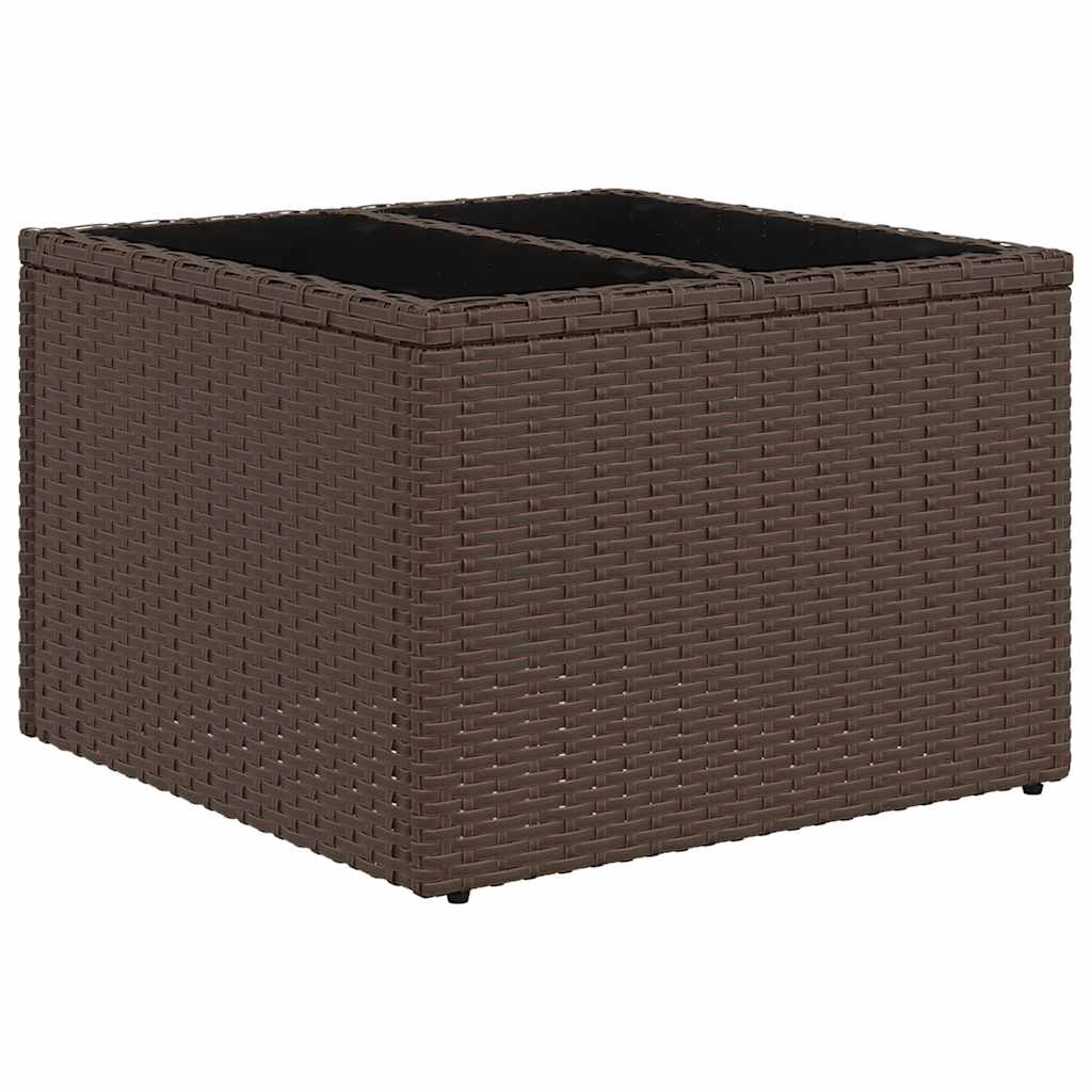 9-delige tuinbankset met kussens, bruin polyrotan is nu te koop bij PeponiXL, paradijselijk wonen!