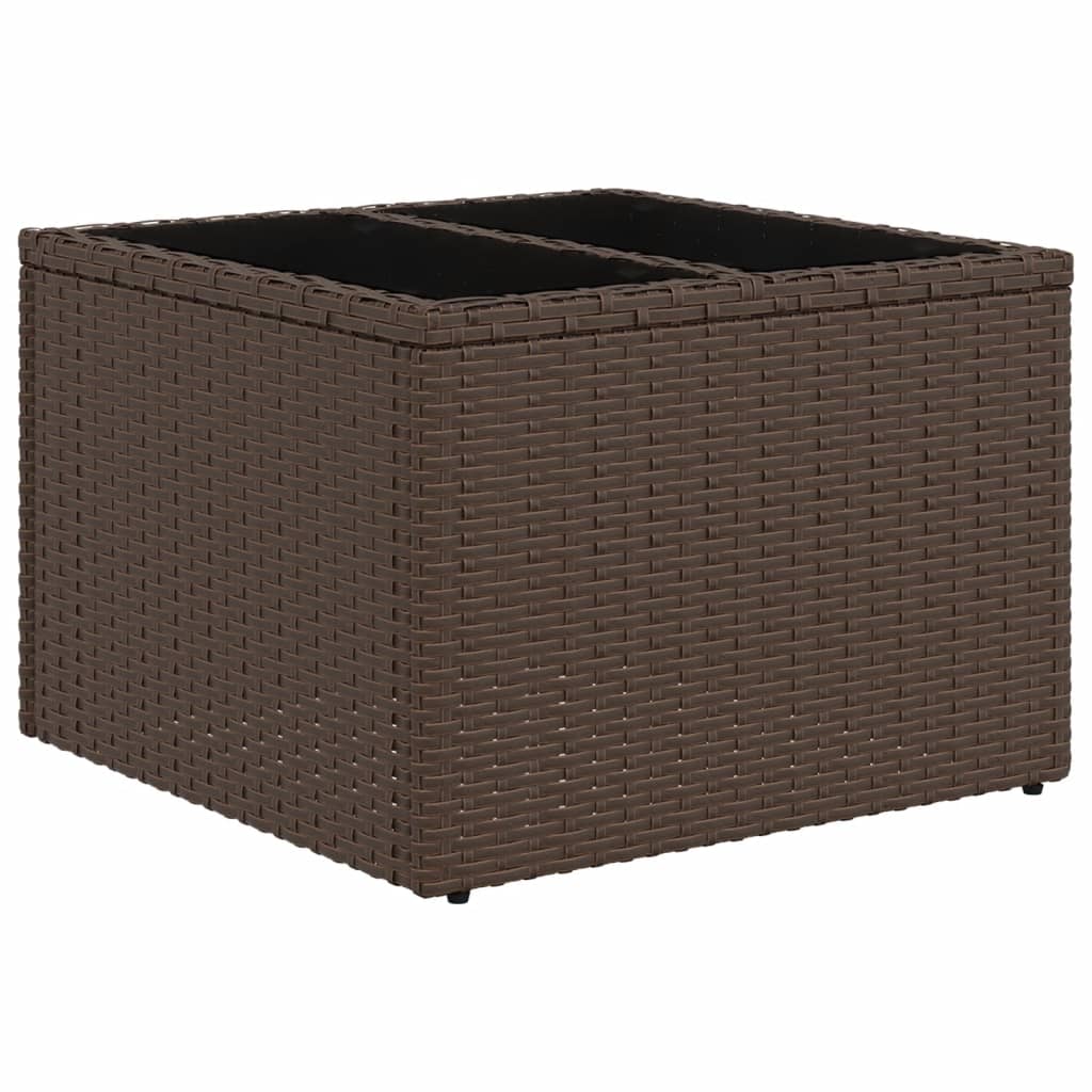 9-delige Loungeset met kussens poly rattan bruin is nu te koop bij PeponiXL, paradijselijk wonen!