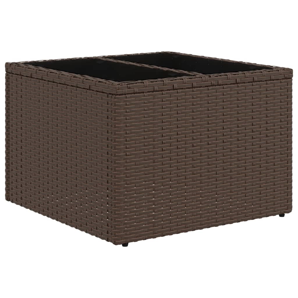 9-delige tuinbankset met kussens, bruin polyrotan is nu te koop bij PeponiXL, paradijselijk wonen!