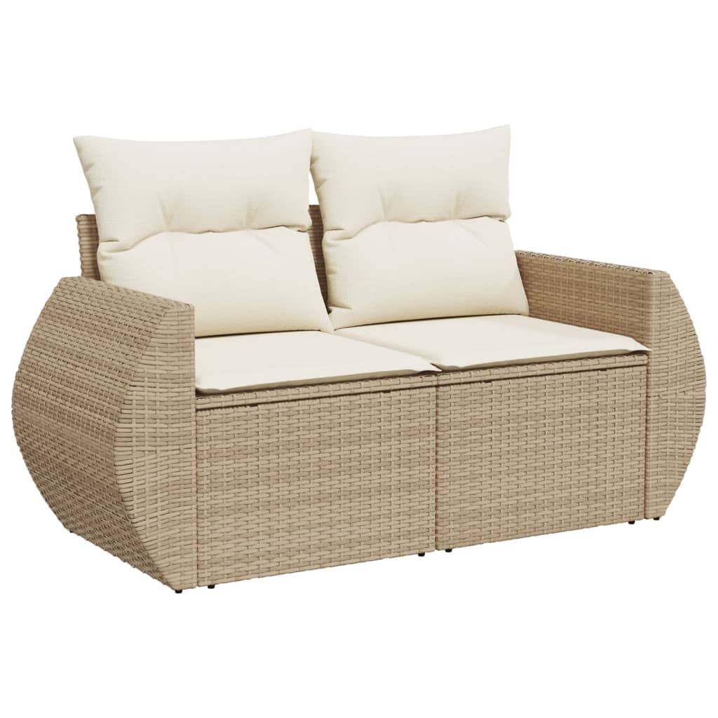 7-delige Loungeset met kussens poly rattan beige is nu te koop bij PeponiXL, paradijselijk wonen!