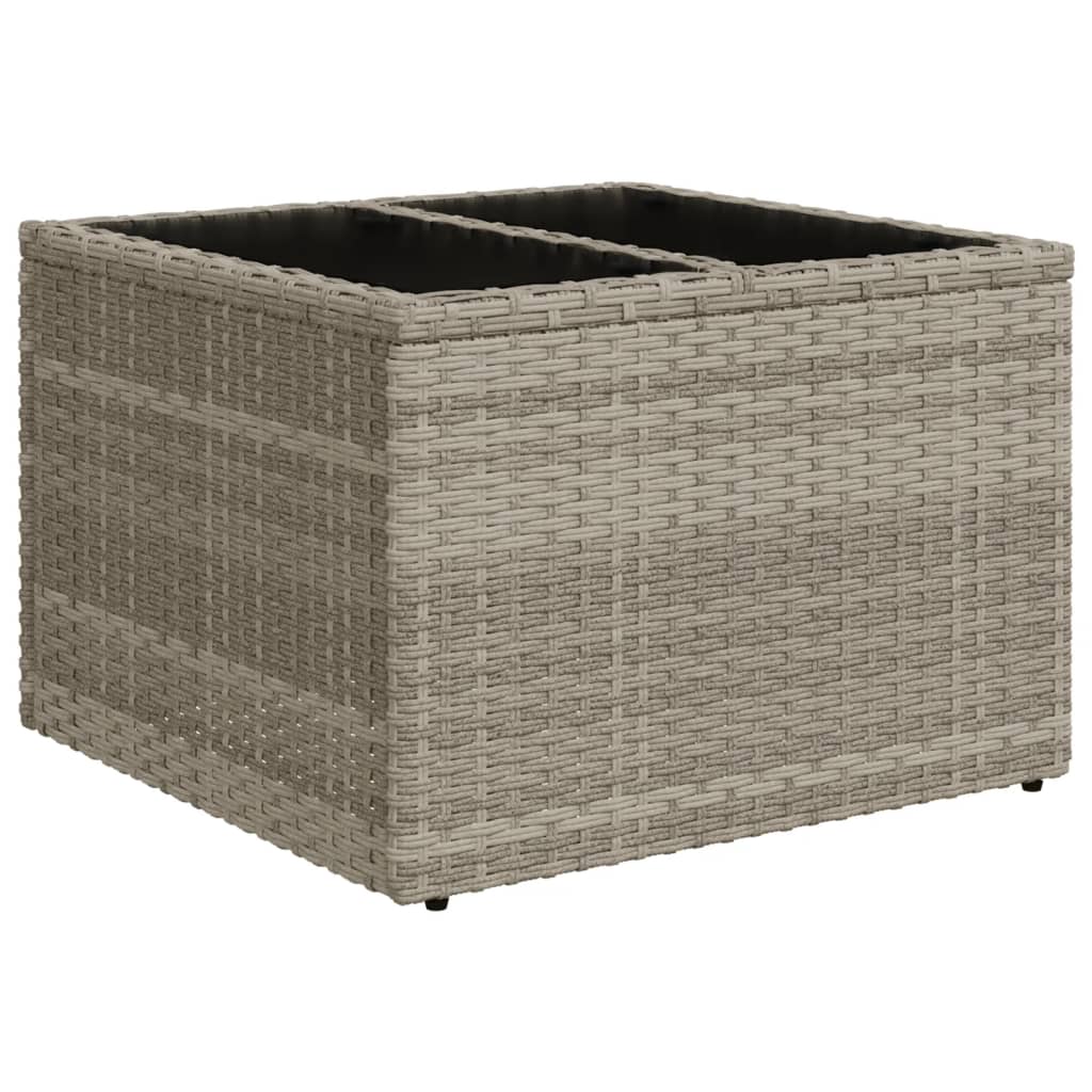 10-delige tuinbankset met kussens, grijs polyrotan is nu te koop bij PeponiXL, paradijselijk wonen!
