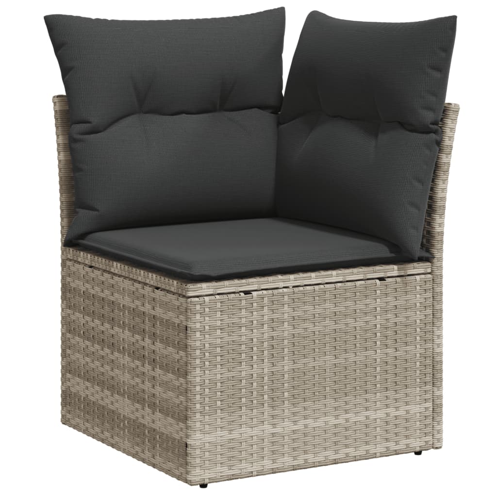 11-delige Loungeset met kussens poly rattan lichtgrijs is nu te koop bij PeponiXL, paradijselijk wonen!