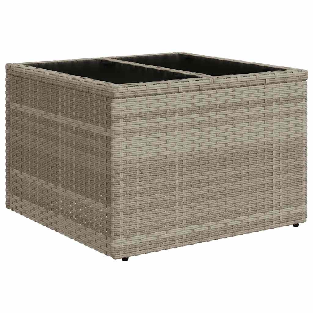 9-delige tuinbankset met kussens, grijs polyrotan is nu te koop bij PeponiXL, paradijselijk wonen!