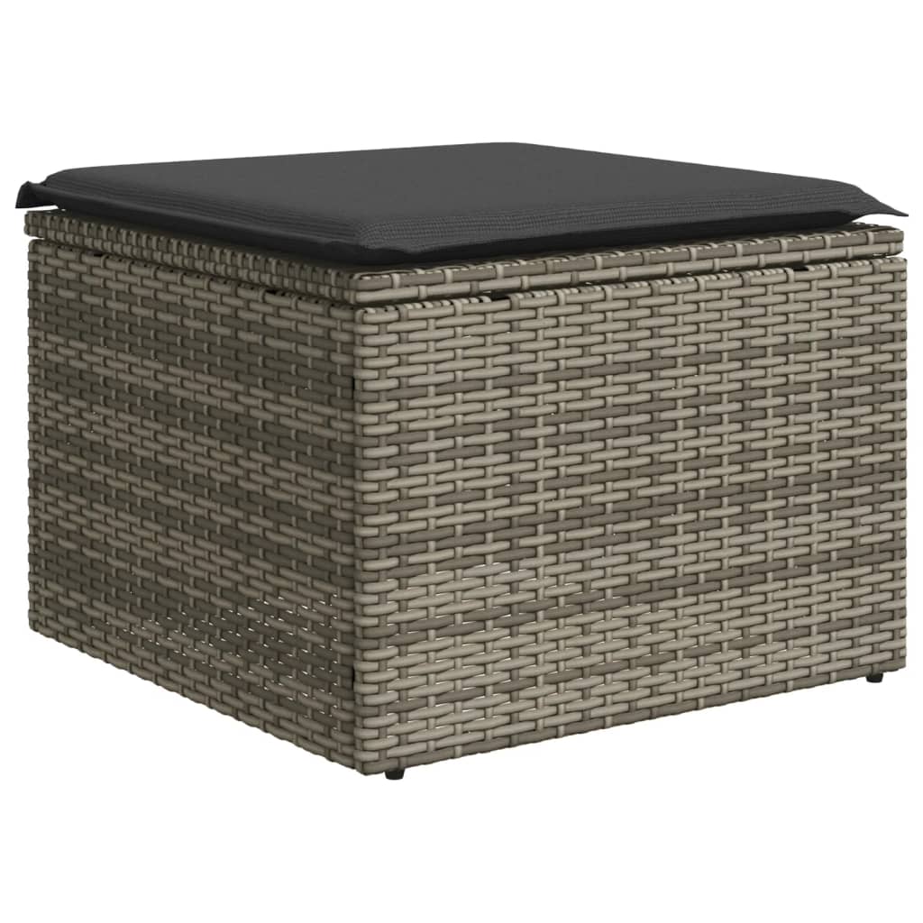 5-delige Loungeset met kussens poly rattan grijs is nu te koop bij PeponiXL, paradijselijk wonen!