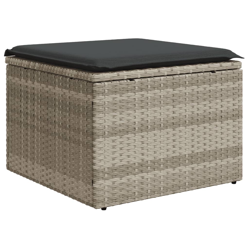 5-delige Loungeset met kussens poly rattan lichtgrijs is nu te koop bij PeponiXL, paradijselijk wonen!