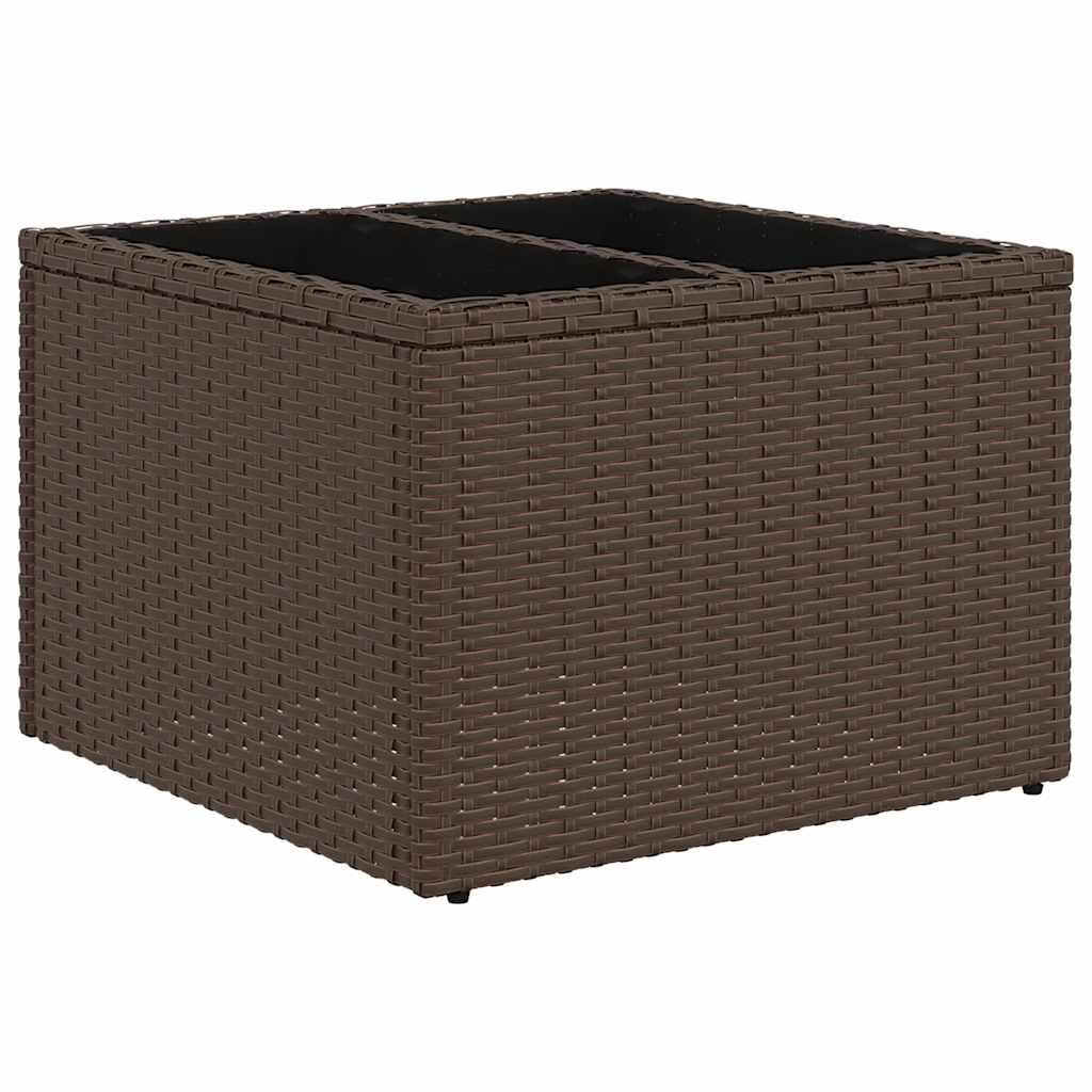 9-delige tuinbankset met kussens, bruin polyrotan is nu te koop bij PeponiXL, paradijselijk wonen!