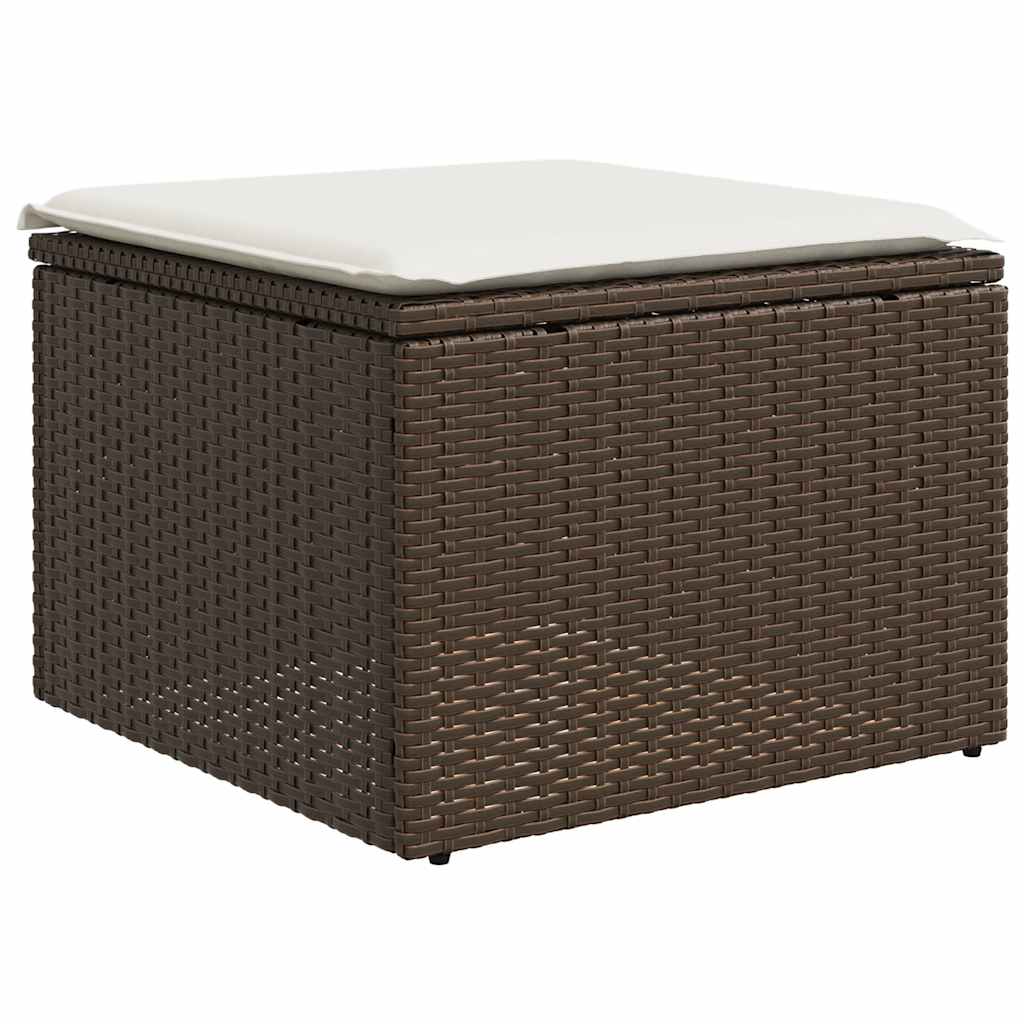 6-delige Loungeset met kussens poly rattan bruin is nu te koop bij PeponiXL, paradijselijk wonen!