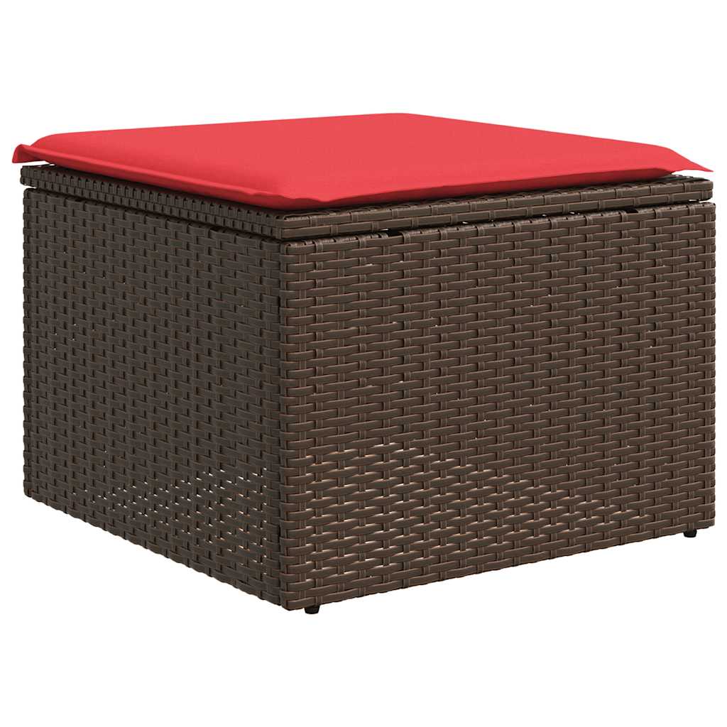 6-delige tuinbankset met kussens, bruin polyrotan is nu te koop bij PeponiXL, paradijselijk wonen!