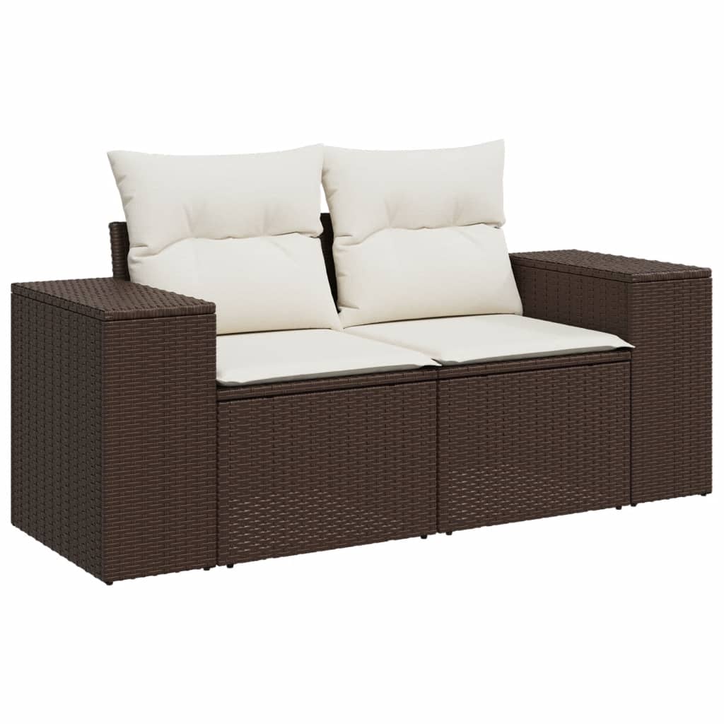 8-delige Loungeset met kussens poly rattan bruin is nu te koop bij PeponiXL, paradijselijk wonen!