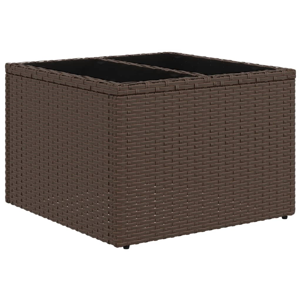 10-delige tuinbankset met kussens, bruin polyrotan is nu te koop bij PeponiXL, paradijselijk wonen!