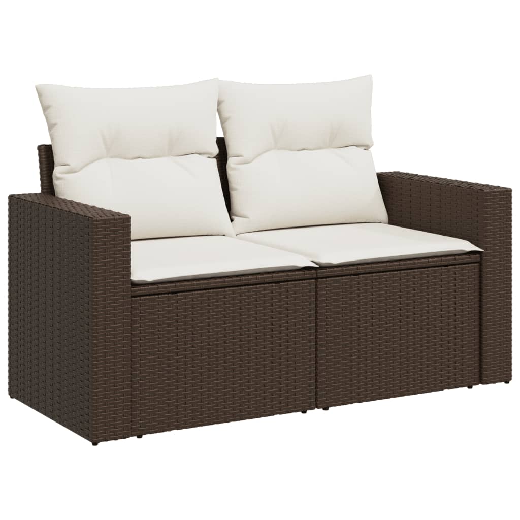 10-delige Loungeset met kussens poly rattan bruin is nu te koop bij PeponiXL, paradijselijk wonen!