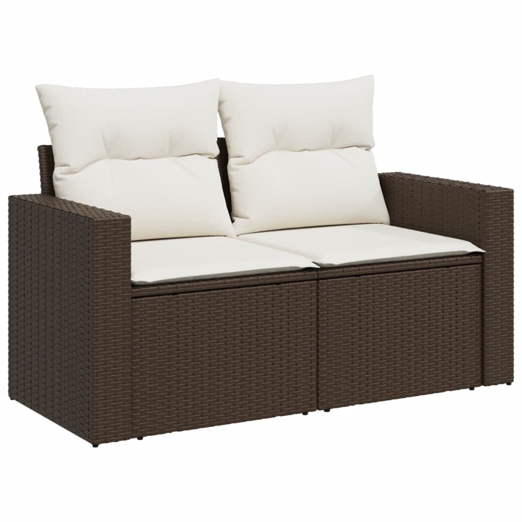 11-delige Loungeset met kussens poly rattan bruin is nu te koop bij PeponiXL, paradijselijk wonen!