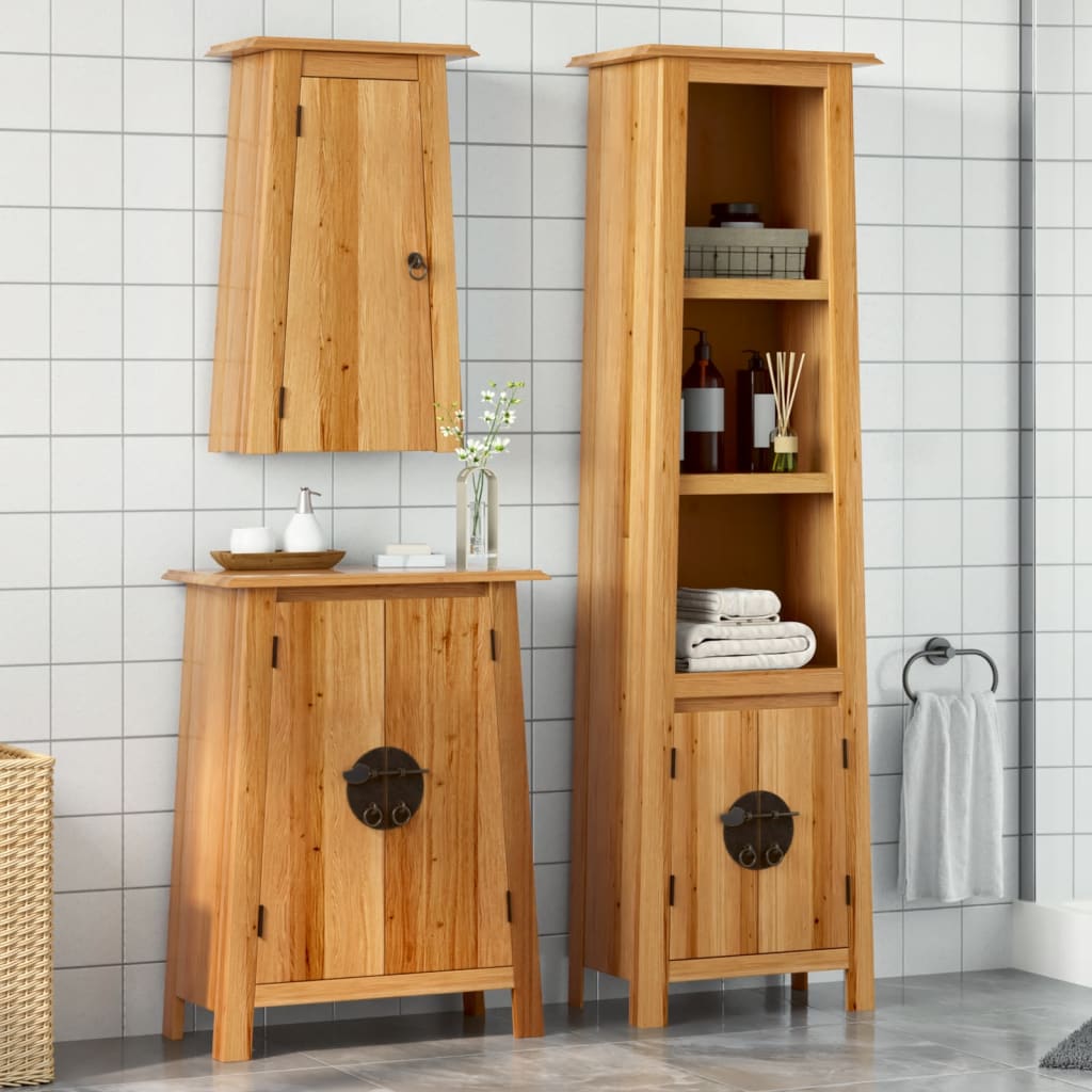3-delige Badkamermeubelset massief grenenhout is nu te koop bij PeponiXL, paradijselijk wonen!