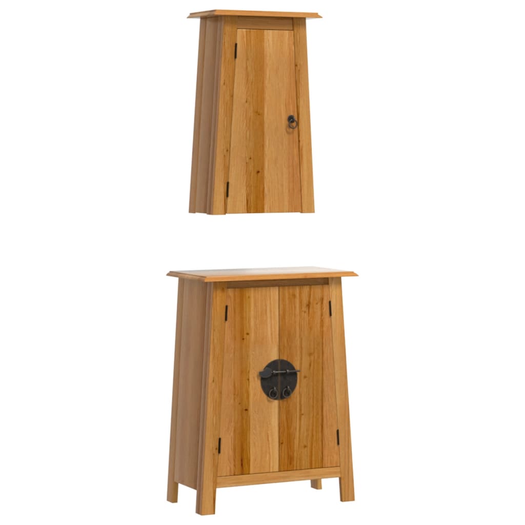 2-delige Badkamermeubelset massief grenenhout is nu te koop bij PeponiXL, paradijselijk wonen!