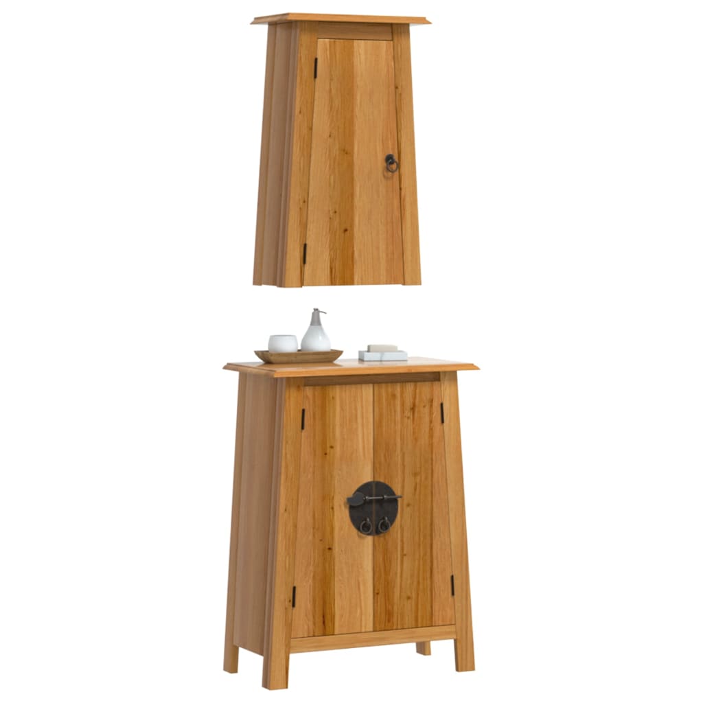 2-delige Badkamermeubelset massief grenenhout is nu te koop bij PeponiXL, paradijselijk wonen!