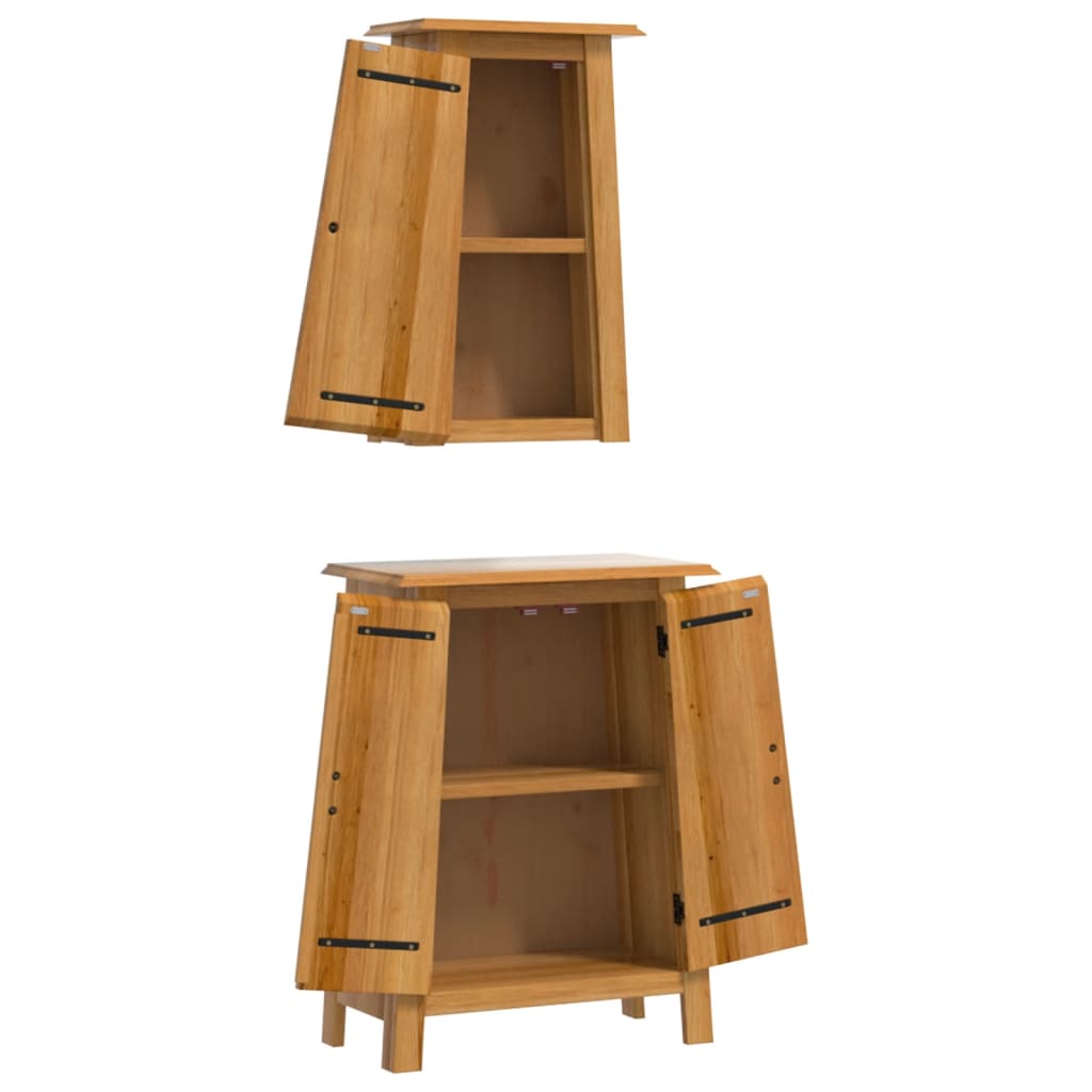 2-delige Badkamermeubelset massief grenenhout is nu te koop bij PeponiXL, paradijselijk wonen!