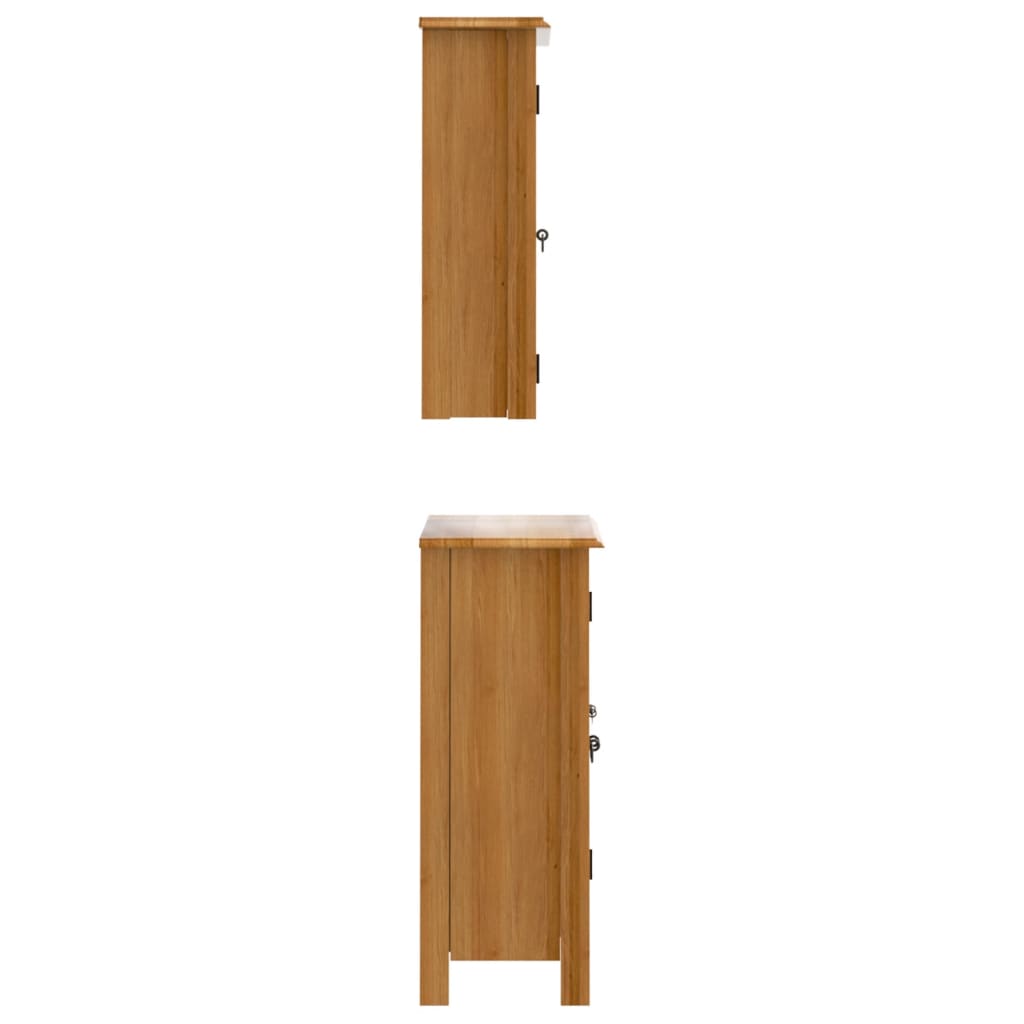2-delige Badkamermeubelset massief grenenhout is nu te koop bij PeponiXL, paradijselijk wonen!
