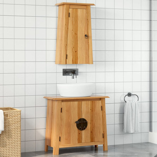 2-delige Badkamermeubelset massief grenenhout is nu te koop bij PeponiXL, paradijselijk wonen!